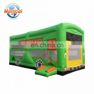 New kids bouncer toy inflatable school bus bounce house