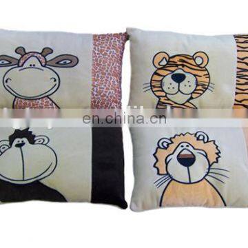 Zoo park shop hot sale products Zebra Giraffe Tiger Lion Animals plush cushion