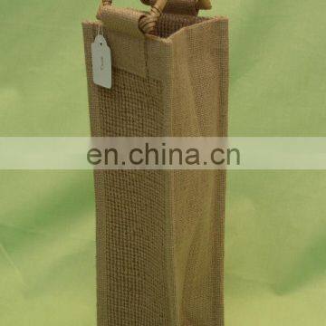 Long Jute bag for Water Bottle /promotional bag