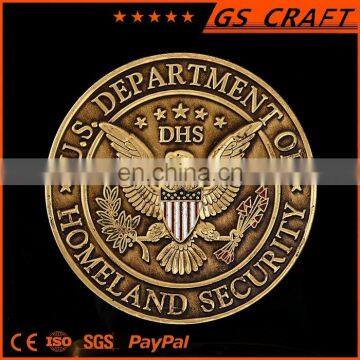 Popular Model Embossed Oem Logo Gold Plated Coins