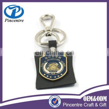 Wholesale Or Custom Zinc Alloy Metal Leather Keychain