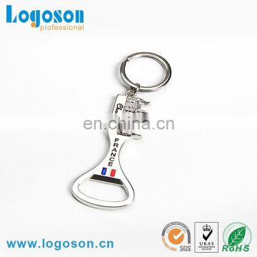 Custom Metal Souvenir gift France Keychain Paris keyring bottle opener