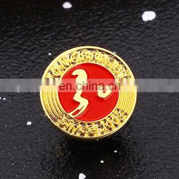 Custom round metal pin badges fill in color pin badge wholesale