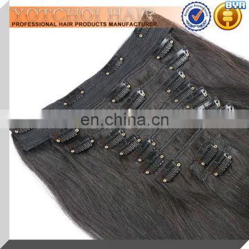 Yotchoi Natural Black Long Hair Clip In Remy Hair Extension Wholesale Easy Maintenance