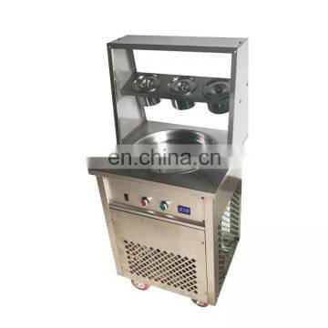 220v 50hz 60hz single pan fried ice cream machine 110v 60hz frying ice cream machine 1 compressor ice roll machine r410a cover