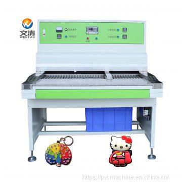 Durable 3 work stations-automatic PVC heating cooling machine to make PVC label