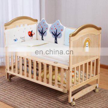 2020 New Design Baby Bumper Set 100% Cotton Fabric Cartoon Printed Luxury Modern Style Multi Size Baby Crib Bedding Set photo-6