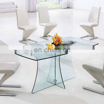 Polished Edge Round Rectangular Tempered Glass Table Top