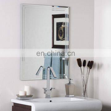 Frameless Oval Bathroom Large Silver Mirror Sheet Glass