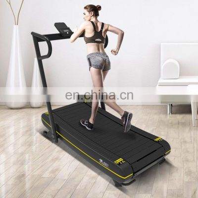 Energy saving  non motorized treadmill foldable mini curved treadmill exercise running machine for home use