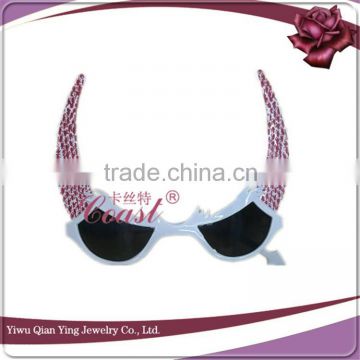 promotional fancy ox horn party cheap colored glasses