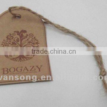 2015 wholesale good price of hang tag string, superior quality recycled paper hang tag