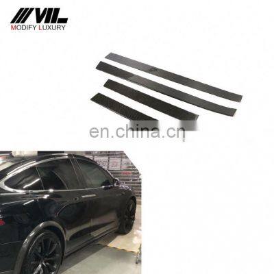 RZ Style Model X DRY Carbon Fiber Side Door Decoration Trims for Tesla Model X 2016-2018