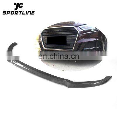 S3 Style Carbon Fiber Racing Car Front Lip Spoiler for Audi S3 A3 8V SLINE Sportback 17-18