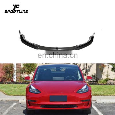 Carbon Fiber Front Spoiler for Tesla Model 3 Electric 2016-2020