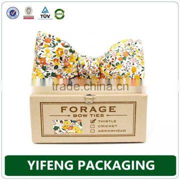 Kraft paper gift packing tie box with lid