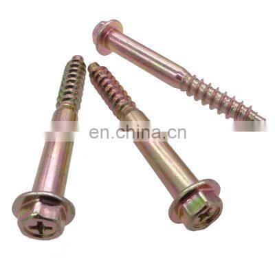 green zinc plated cheese head special self cutting thread screws