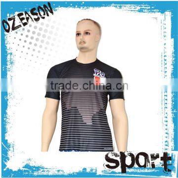 chinese manufacture black color t-shirt with sublimation logo in cheap price