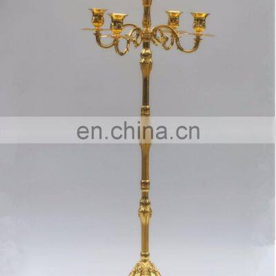 gold plated tall slin centerpiece wedding handmade flowewr bowl candelabra