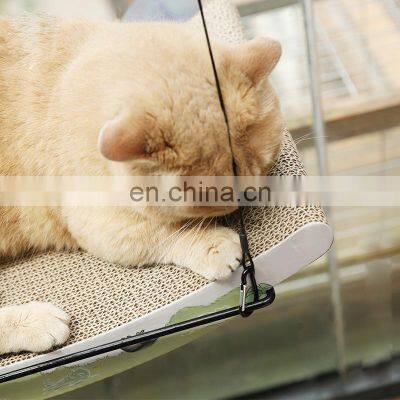 New Design Hanging Corrugated Paper Scratches Post Mounted Cute Bed Cat Window Hammock