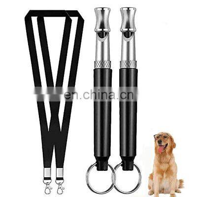 High Quality Dog Training Whistle Ultrasonic Metal Dog Whistle With Lanyard photo-4