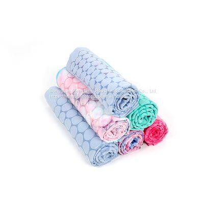 New Design Eco Friendly High Quality Non-slip Custom Printed Double Sided Suede Silicon Grip Dotted Microfiber Yoga Towel photo-5