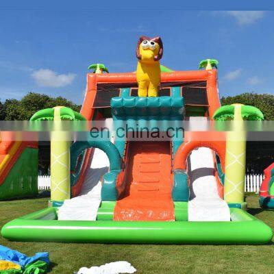 Commercial customized princess theme forest dry inflatable water slide adult