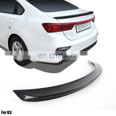 Car ABS Primer Painted Back Rear Spoiler Lip Wing Wiper Styling Spoiler For K3