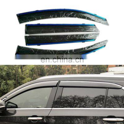 Smoking Wind Deflector Rain Shield Door Visor With Chrome Trim For CRV