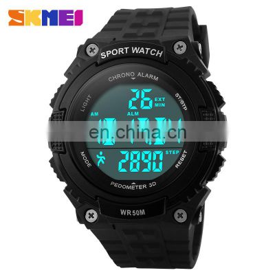 SKMEI 1112 Outdoor Sports Men Led Digital Pedometer Wristwatch Waterproof Watches Military Digital watches