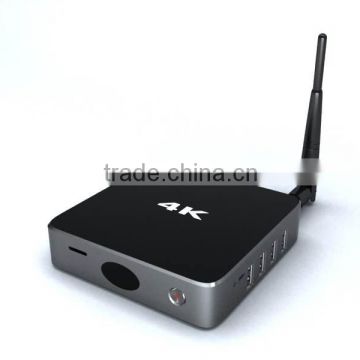 New design with metal shell quad core Cortex A17 2GB/16GB BT4.0 2.4GHz/5.0GHz Wifi Full HD 4K player Android tv box rk3288