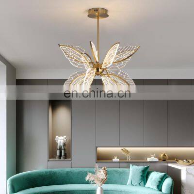 New Modern Minimalist Creative Dining Living Room Bedroom Children's Room LED Smart Lamps Decorative Butterfly Light Chandelier photo-3