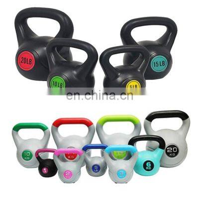 Fitness Kettlebell Weight with Plastic Shell for Home Use and Home Workout