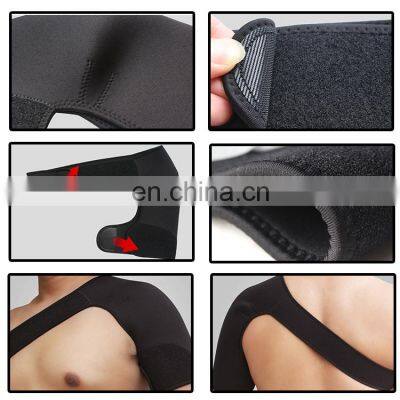 Relief for Shoulder Injuries Tendonitis Adjustable Neoprene Shoulder Support Brace For Men Women photo-5