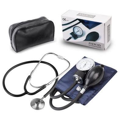 blood pressure monitor adults arm sphygmomanometer dual head manual stethoscope aneroid sphygmomanometer