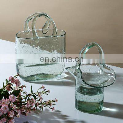 Tabletop Decoration Wholesale Nordic Home Wedding Creative Unique Decorative Bubble Bag Flower Glass Vase photo-5