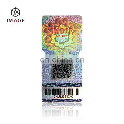 Custom Self Adhesive Silver Color Scratch QR Code Barcode Hologram Security Sticker In Roll