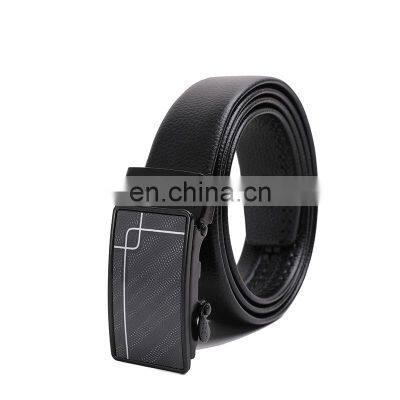 Genuine leather belt for men automatic buckle ratchet wholesale customized flexible hot sale OEM ODM