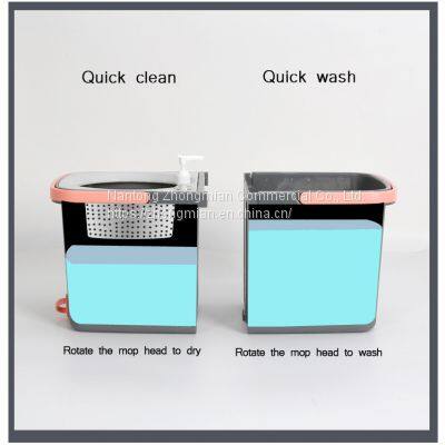 Microfiber Spin Mop With Double Buckets 360 Spinning Magic Quick Dry Mop photo-5
