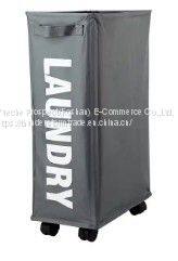 Customizable Color Rectangular Laundry Hamper With Wheels Easy-to-Operate Polyester Design for Home Bathroom Packed in Carton photo-2