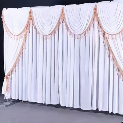 Custom theatre church school stage curtain velvet flame retardant fabric noise reduction background curtain