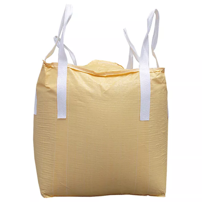 Tubular Uncoated Jumbo Big Bag 1200Kg 1500Kg Duffel Top Fibc Bag With Cross Corner Loops FIBC Bulk Big Bag