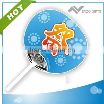 Japanese small hand held fan, printed plastic Japanese fan, PVC plastic fan