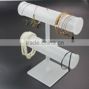 2 layer frosted acrylic bracelet display, bracelet stand wholesale