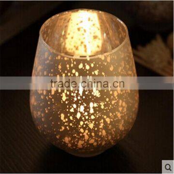 copper glass candle holder sliver votive candle holder glass cup for wedding