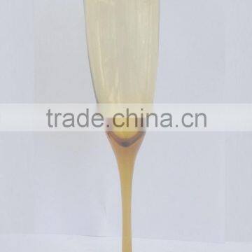 Wine Glass With Colored Stem, Yellow Champagne Glass, Red Wine Glass photo-4