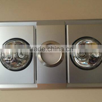 Electric Bathroom Heater 2-heat Fan Light 3 in 1