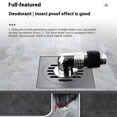 Modern Household Dual-Use Floor Drain Copper Deodorization for Bathroom Shower Room and Washing Machine