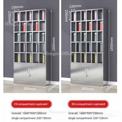 High Capacity Drinkware Storage System: Stainless Steel Rack for Thermos and Sports Bottles photo-1