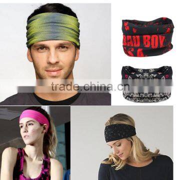 (Trade accurance) Custom moisture wicking/spandex sports elastic headbands